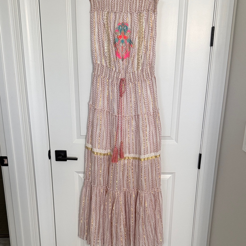 VENUS Strapless Multicolor Maxi Dress